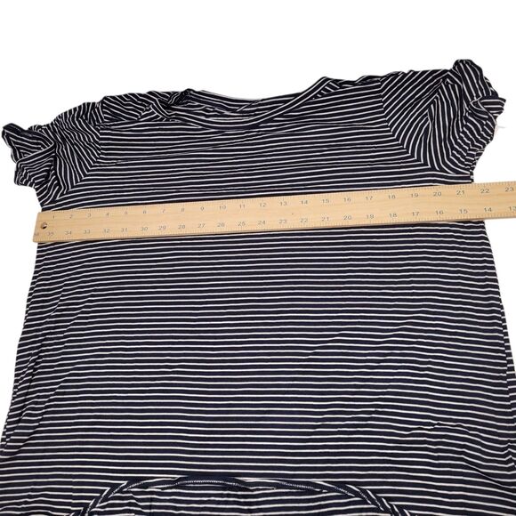 Daily Rituals Women's Striped Short Sleeve Hi-Low Tunic Top Size X-Large - Picture 9 of 10
